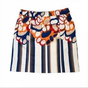 Etcetera A-Line Skirt White, Multicolored Size 4